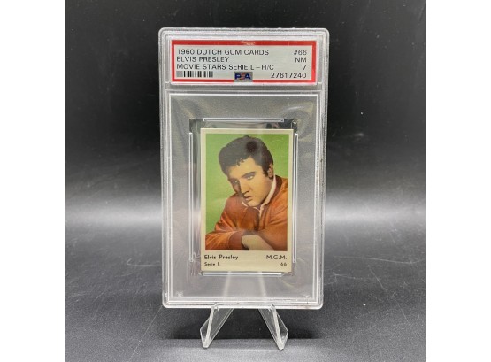 1960 Dutch Gum Cards Elvis Presley Movie Stars PSA NM7 Low Population! Hard To Find!