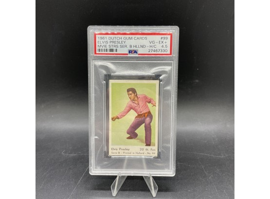 1961 Dutch Gum Cards Elvis Presley Movie Stars PSA VG-EXplus 4.5 Only One In This Grade! Rare!