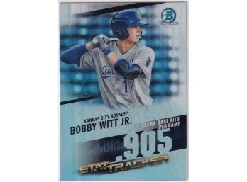 2020 Bowman Chrome Bobby Witt Jr Stat Tracker Rookie Card