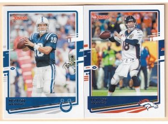 2 Peyton Manning Football Cards