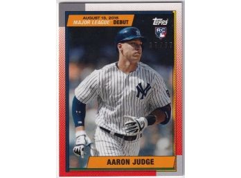2017 Topps Aaron Judge 87/87 Major League Debut Rookie Card