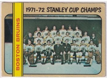 1972 Topps Stanley Cup Champs Boston Bruins