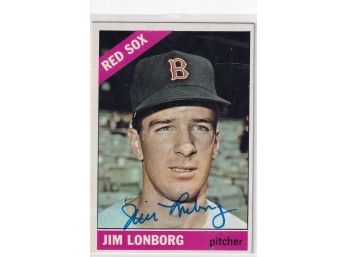 1966 Topps Jim Lonborg Estate Found Autograph Card