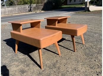 Pair Of Mid Century Modern Heywood Wakefield Side Tables