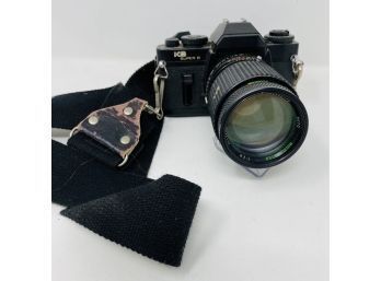 KS Super II SR 2000 35mm Camera With Vintage Strap And Zoom Lens