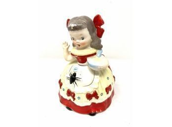 Vintage 1956 Napco Little Miss Muffet Planter / Container