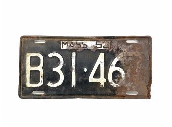 Antique 1953 Massachusetts License Plate