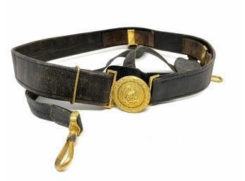 US Civil War Navy Officers Belt & Interlocking Buckle