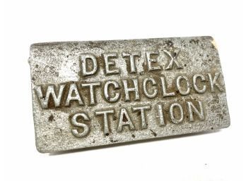 Vintage Cast Iron Detex Watchclock Station