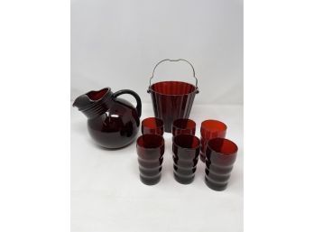 Collection Of Vintage Ruby Glass