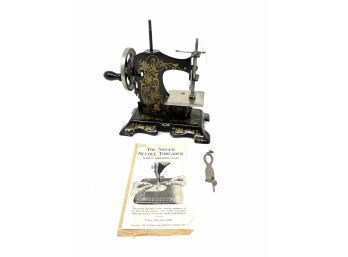 Antique Salesman Sample Sewing Machine Made In Germany Hand Painted - Excellent Condition!!!