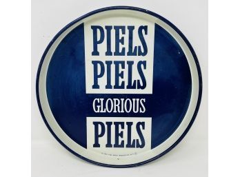 Piels Glorious Piels Light Beer Round Double Sided Beer Tray