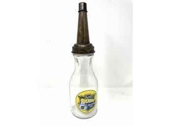 Richlube Glass Motor Oil Bottle