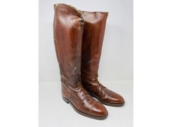 Antique English Leather Riding Boots