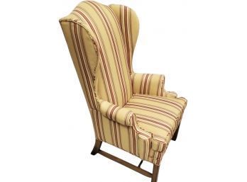 Antique Upholstered Wingback Chair