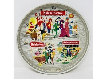 Knickerbocker Double Sided Vintage Round Beer Tray