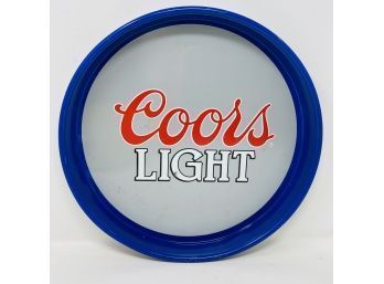 Double Sided Coors Light Round Beer Tray