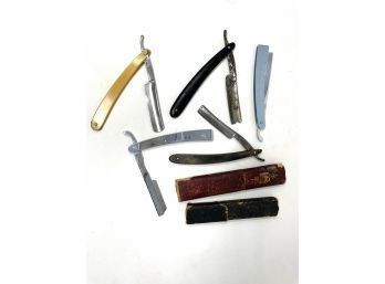 Vintage Straight Razor And Case Lot