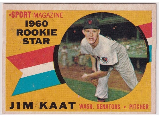 1960 Topps Sport Magazine Rookie Star Jim Kaat Rookie Card