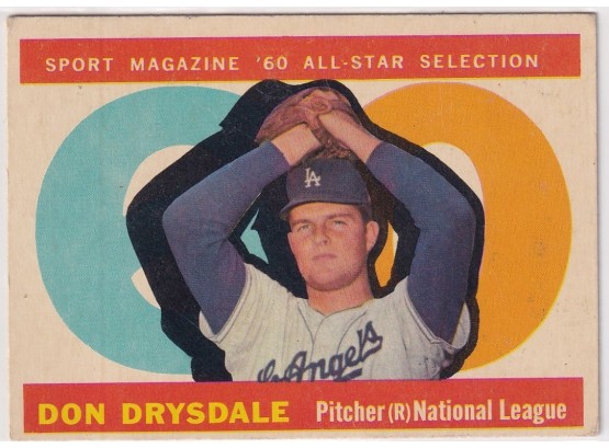 1960 Topps Sport Magazine Don Drysdale '60 All Star Selection