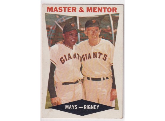 1960 Topps Master & Mentor Mays And Rigney Willie Mays