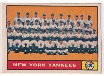 1961 Topps New York Yankees  Team Card