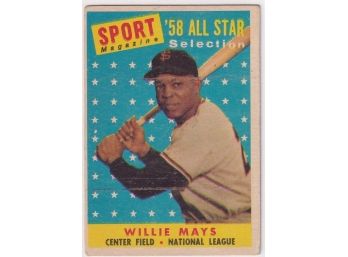 1958 Topps Sport Magazine '58 All Star  Willie Mays