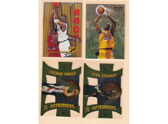4 1997 Basketball Cards Hardaway, O'Neal, Parker, Stewart