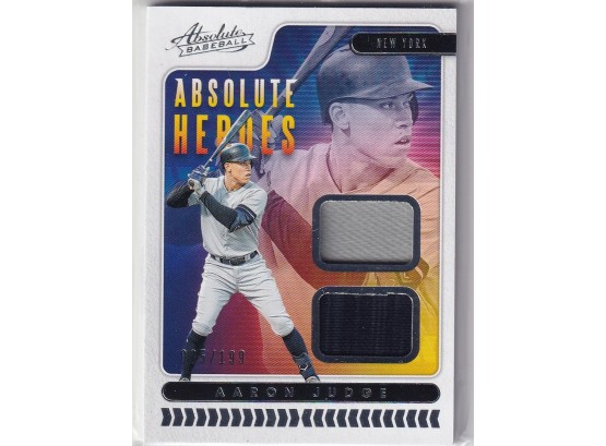 2020 Panini Absolute Heroes Aaron Judge Player Used Material Card 005/199