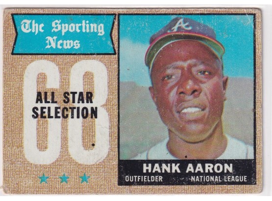 1968 Topps All Star Selection Hank Aaron