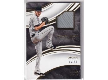2016 Panini Immaculate Collection Chris Sale Player Used Material Card 66/99