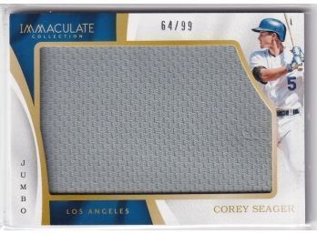 2017 Panini Immaculate Collection Corey Seager Jumbo Player Used Material 64/99