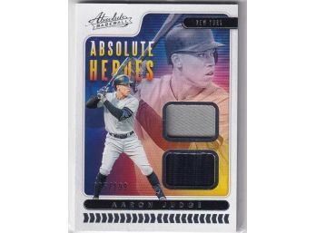 2020 Panini Absolute Heroes Aaron Judge Player Used Material Card 005/199