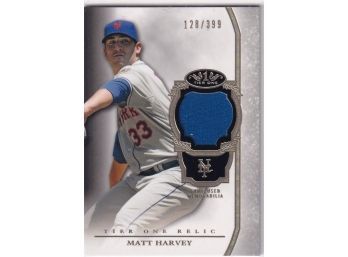 2013 Topps Matt Harvey Tier One Relic Player Used Material Card 128/399