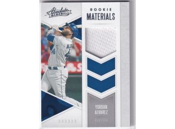 2020 Panini Absolute Baseball Rookie Materials Yordan Alvarez Player Used Material Card