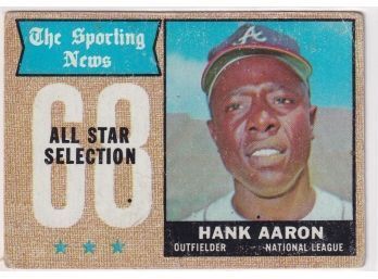 1968 Topps All Star Selection Hank Aaron