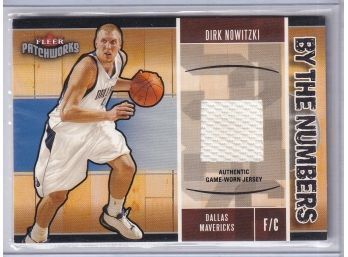 2004 Fleer Patchworks By The Numbers Dirk Nowitzki Authentic Game Worn Jersey Card