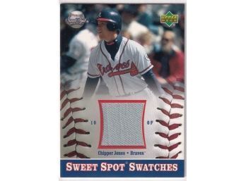 2002 Upper Deck Sweet Spot Swatches Chipper Jones Game-Used Jersey Card