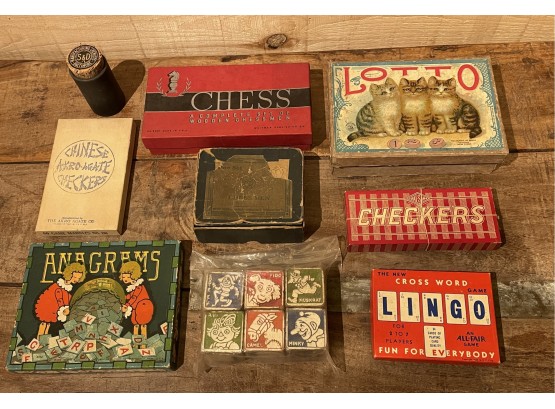 Antique & Vintage Games Lot