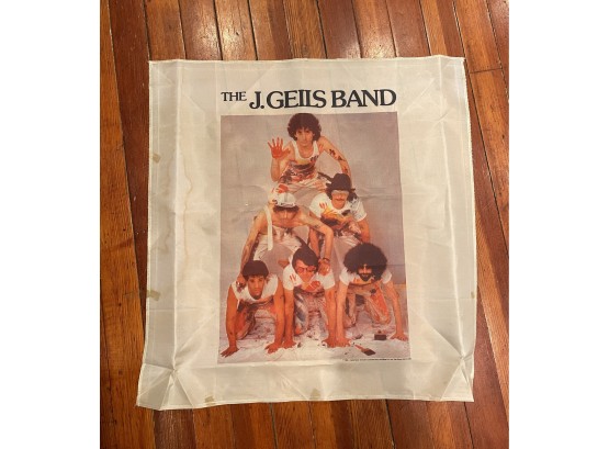 Vintage J Geils Band Cloth Fabric Poster