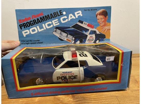 Vintage Programmable Police Car In Original Box