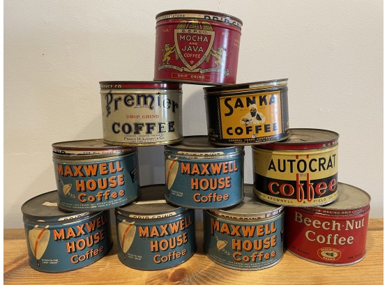 Vintage Advertising Coffee Cans