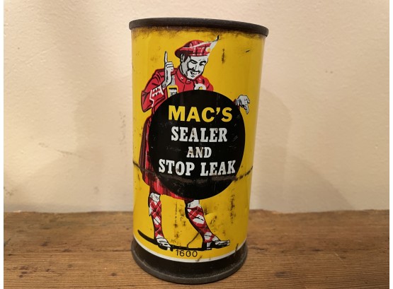 Macs Stop Leak And Sealer Advertising Can NOS - RARE