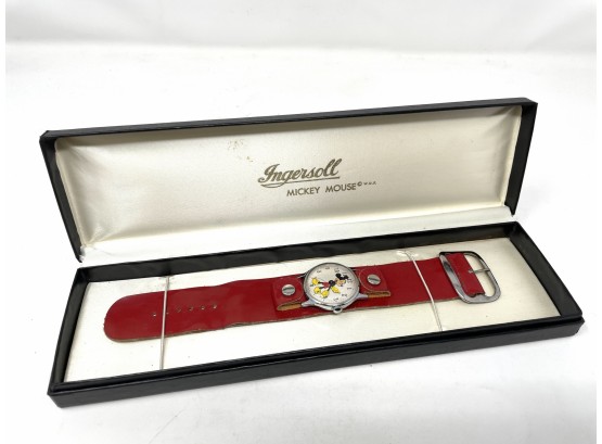 Vintage Mickey Mouse Watch In Original Box