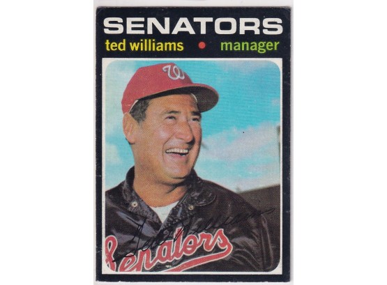 1971 Topps Ted Williams Manager Card