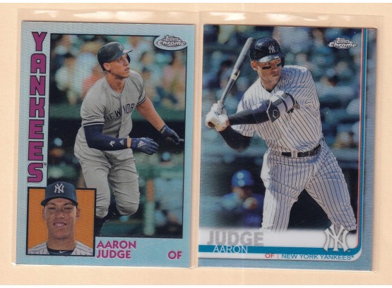 2 2019 Topps Chrome Aaron Judge Cards