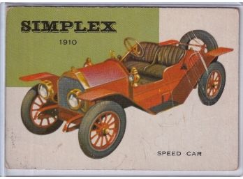 1954 Topps Wheels Of The World #29 1910 Simplex Speed