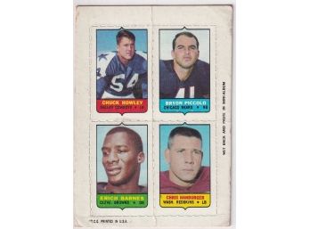 1969 Topps Four-In-One Mini Cards C. Howley, B. Piccolo, E. Barnes, C. Hanburger