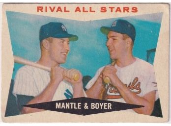 1960 Topps Rival All Stars Mantle & Boyer