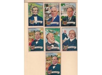 7 1952 Bowman U.S. Presidents Cards